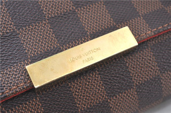 Authentic Louis Vuitton Damier Favorite MM 2Way Shoulder Bag N41129 LV J5565