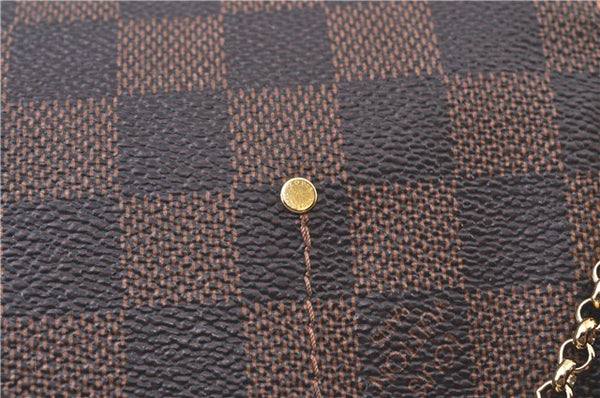 Authentic Louis Vuitton Damier Favorite MM 2Way Shoulder Bag N41129 LV J5565