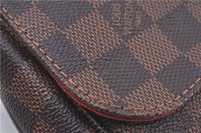 Authentic Louis Vuitton Damier Favorite MM 2Way Shoulder Bag N41129 LV J5565