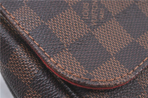 Authentic Louis Vuitton Damier Favorite MM 2Way Shoulder Bag N41129 LV J5565