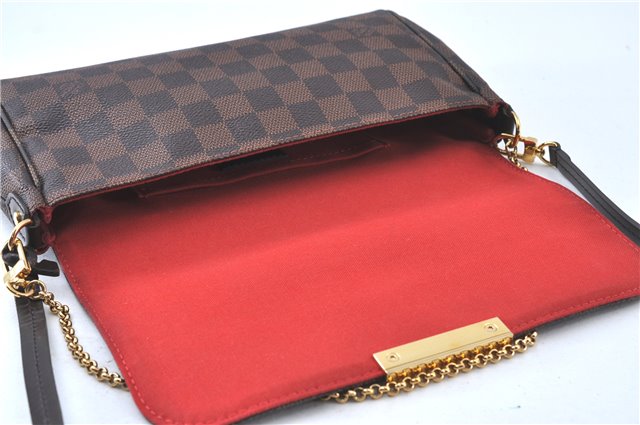 Authentic Louis Vuitton Damier Favorite MM 2Way Shoulder Bag N41129 LV J5565