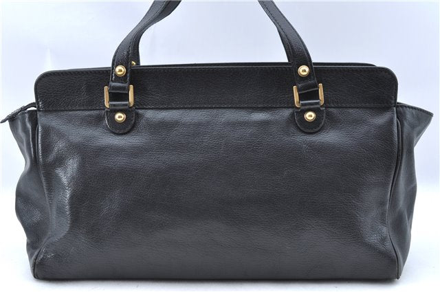 Authentic GUCCI Shoulder Tote Bag Purse Leather 121551 Black J5576