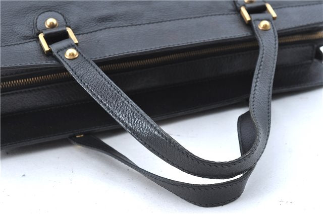 Authentic GUCCI Shoulder Tote Bag Purse Leather 121551 Black J5576