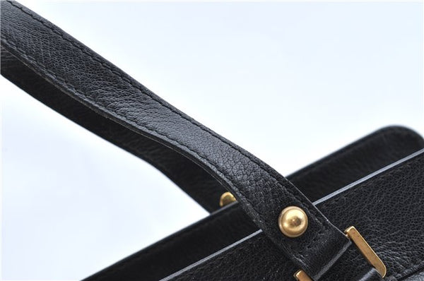 Authentic GUCCI Shoulder Tote Bag Purse Leather 121551 Black J5576