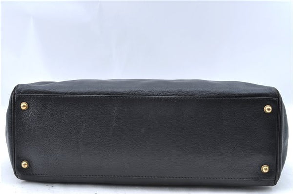 Authentic GUCCI Shoulder Tote Bag Purse Leather 121551 Black J5576