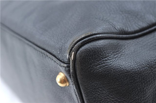 Authentic GUCCI Shoulder Tote Bag Purse Leather 121551 Black J5576