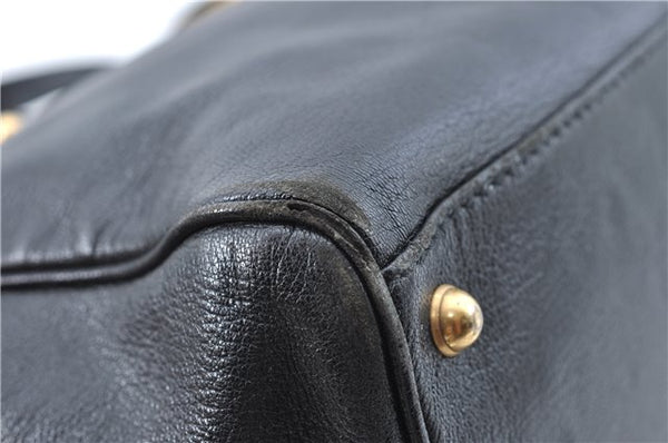 Authentic GUCCI Shoulder Tote Bag Purse Leather 121551 Black J5576