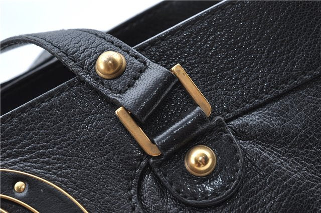 Authentic GUCCI Shoulder Tote Bag Purse Leather 121551 Black J5576