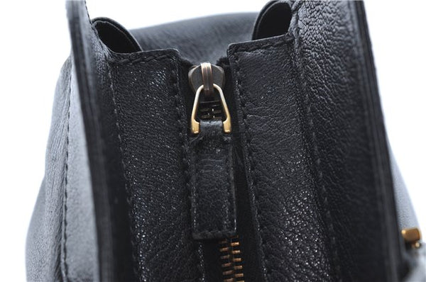 Authentic GUCCI Shoulder Tote Bag Purse Leather 121551 Black J5576