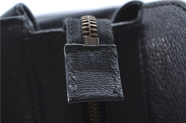 Authentic GUCCI Shoulder Tote Bag Purse Leather 121551 Black J5576