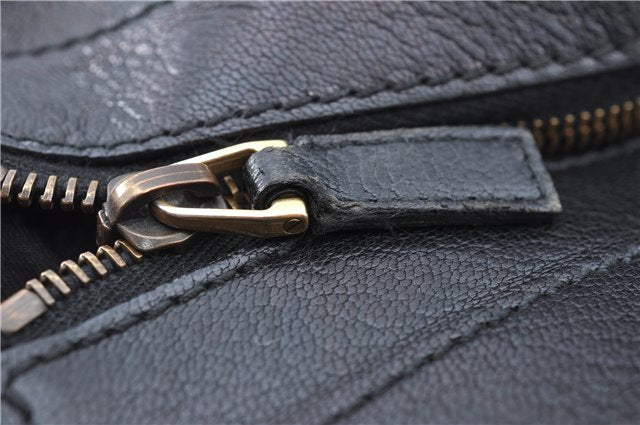 Authentic GUCCI Shoulder Tote Bag Purse Leather 121551 Black J5576