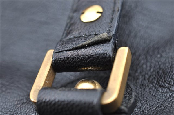 Authentic GUCCI Shoulder Tote Bag Purse Leather 121551 Black J5576