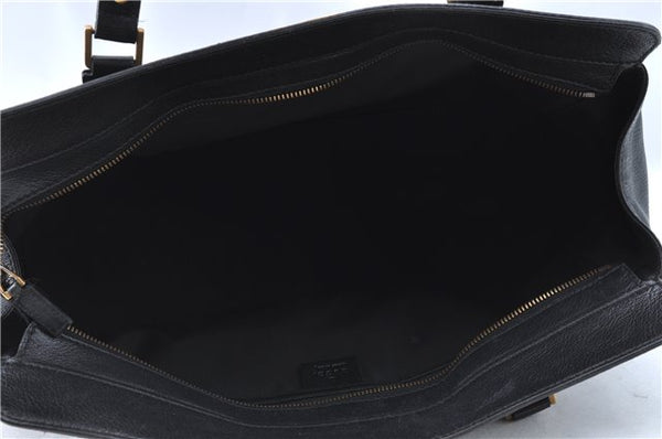Authentic GUCCI Shoulder Tote Bag Purse Leather 121551 Black J5576