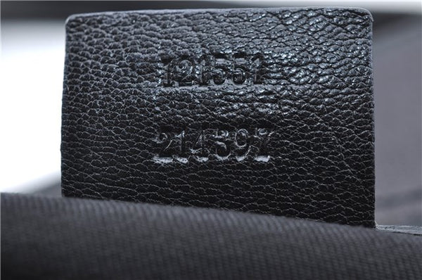 Authentic GUCCI Shoulder Tote Bag Purse Leather 121551 Black J5576