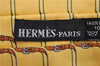 Authentic HERMES Ascot Tie Necktie Belt Pattern Silk Yellow J5577