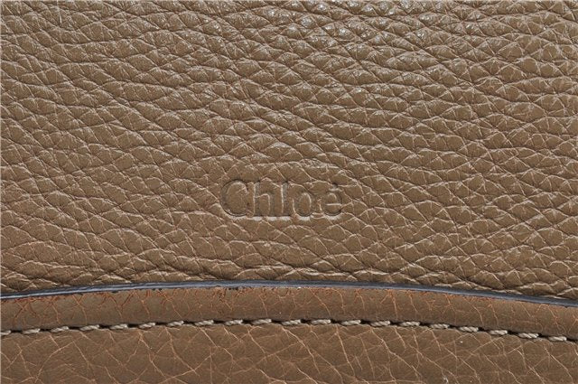 Authentic Chloe Paraty 2Way Shoulder Hand Bag Leather Brown J5580