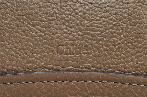 Authentic Chloe Paraty 2Way Shoulder Hand Bag Leather Brown J5580