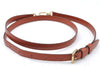 Authentic Louis Vuitton Leather Shoulder Strap Brown Size 40.2-46.5" LV J5585