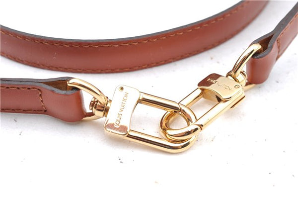 Authentic Louis Vuitton Leather Shoulder Strap Brown Size 40.2-46.5" LV J5585