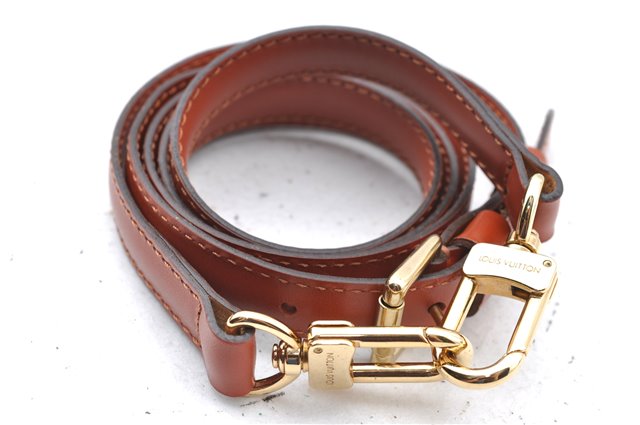 Authentic Louis Vuitton Leather Shoulder Strap Brown Size 40.2-46.5