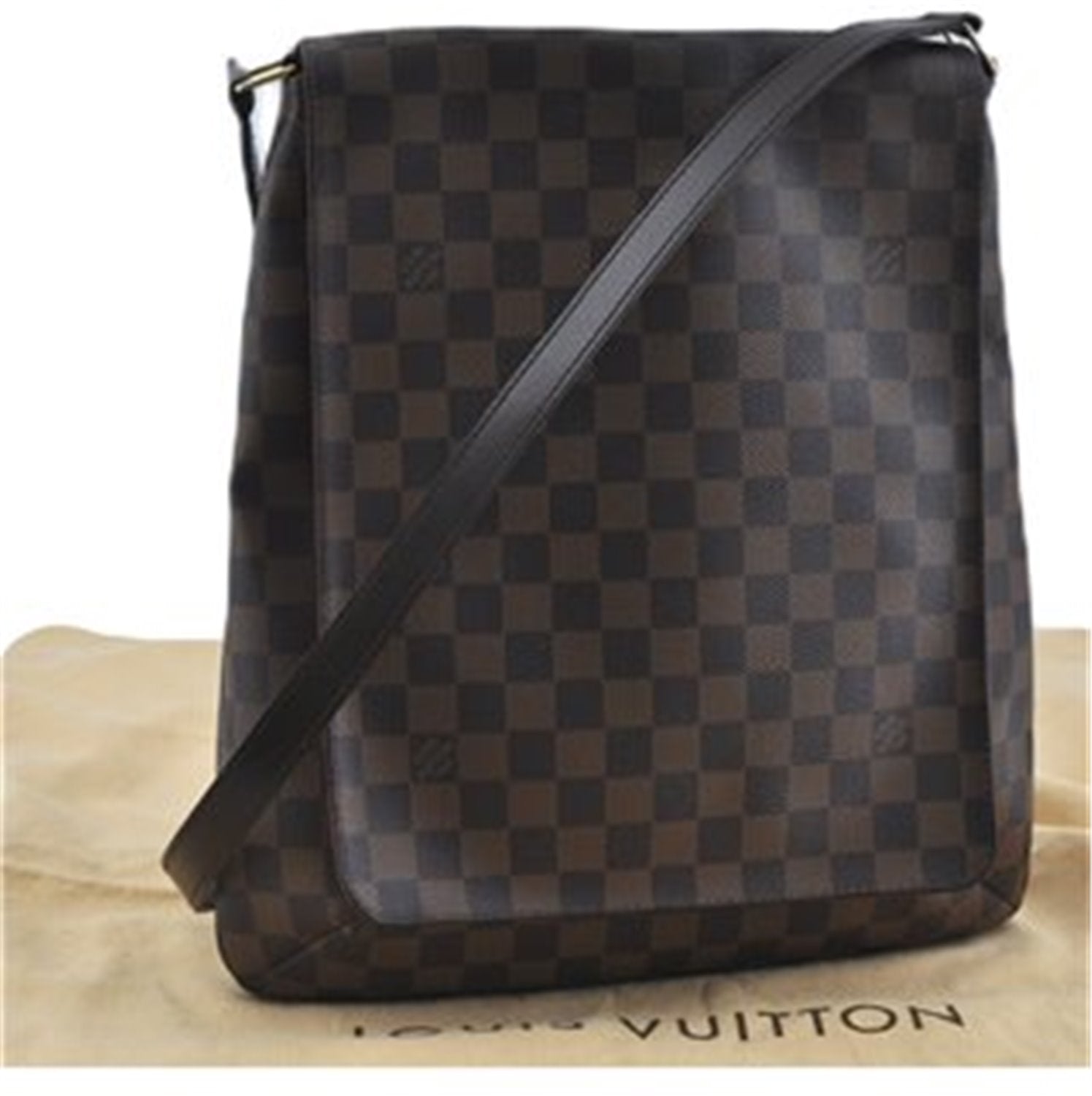Authentic Louis Vuitton Damier Musette Shoulder Cross Body Bag N51302 LV J5586
