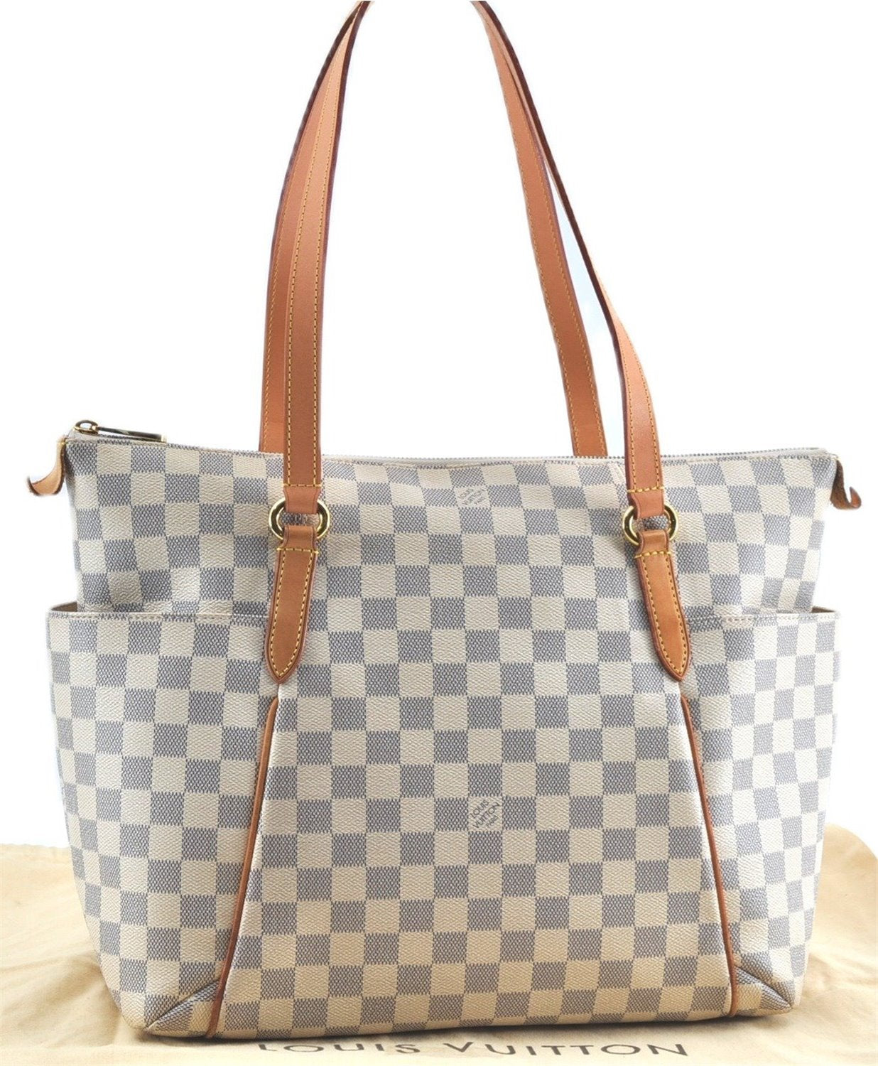 Authentic Louis Vuitton Damier Azur Totally MM Tote Bag N51262 LV J5592