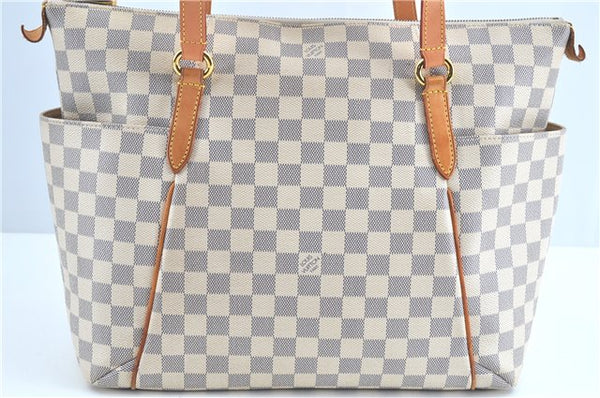 Authentic Louis Vuitton Damier Azur Totally MM Tote Bag N51262 LV J5592