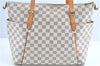 Authentic Louis Vuitton Damier Azur Totally MM Tote Bag N51262 LV J5592