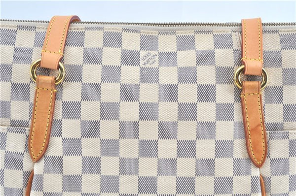 Authentic Louis Vuitton Damier Azur Totally MM Tote Bag N51262 LV J5592