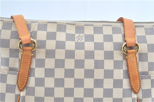Authentic Louis Vuitton Damier Azur Totally MM Tote Bag N51262 LV J5592