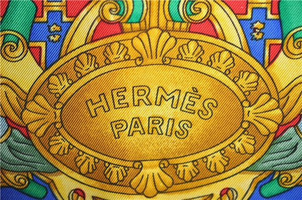 Authentic HERMES Carre 90 Scarf "VOILES DE LUMIERE" Silk Red Box J5597