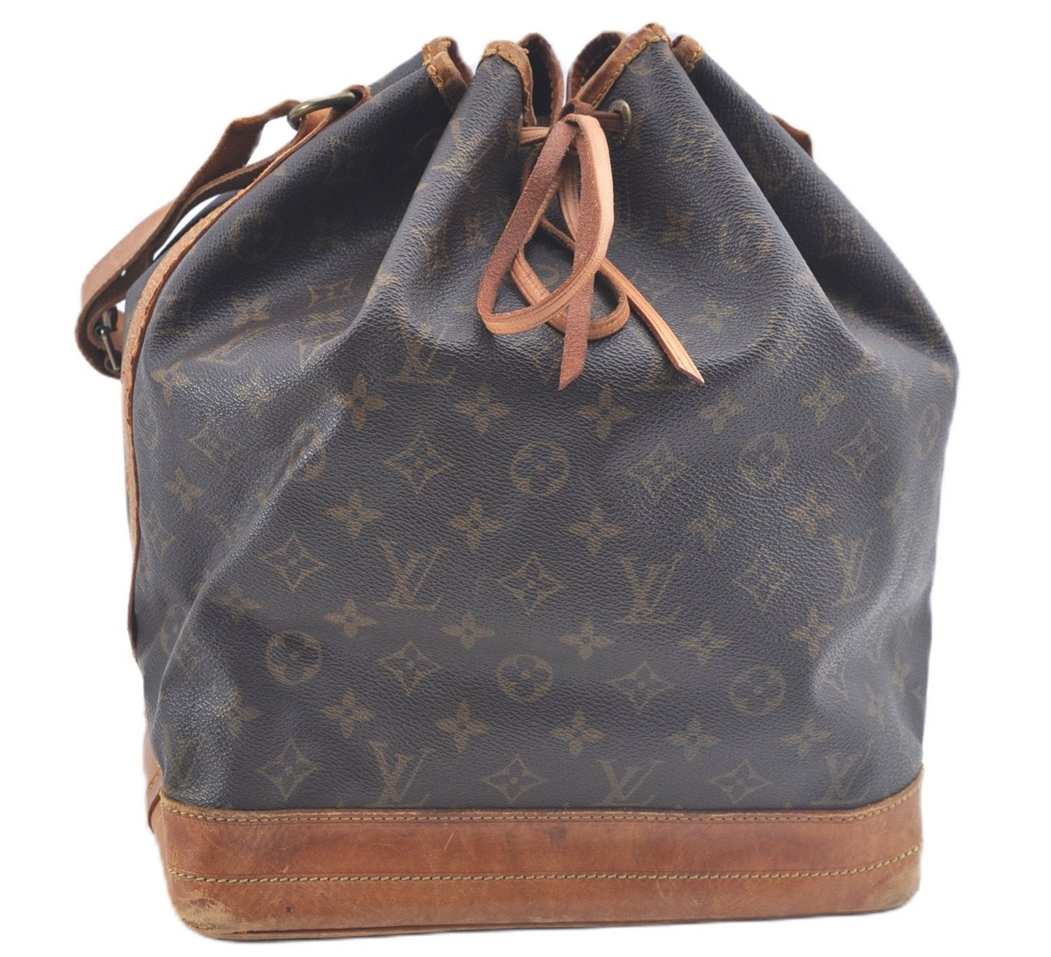 Authentic Louis Vuitton Monogram Noe Shoulder Drawstring Bag M42224 LV J5612