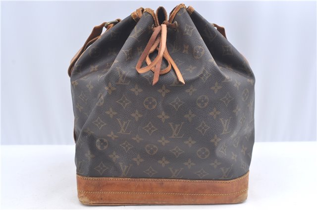 Authentic Louis Vuitton Monogram Noe Shoulder Drawstring Bag M42224 LV J5612