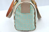Authentic FENDI Zucchino Hand Bag Purse PVC Leather Light Blue J5615