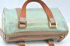 Authentic FENDI Zucchino Hand Bag Purse PVC Leather Light Blue J5615