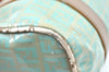 Authentic FENDI Zucchino Hand Bag Purse PVC Leather Light Blue J5615