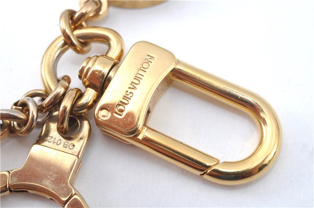 Authentic Louis Vuitton Porte Cles Confidence Charm Key Ring M65088 Gold J5620