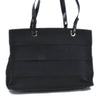 Authentic Ferragamo Nylon Leather Shoulder Hand Bag Black J5627