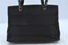Authentic Ferragamo Nylon Leather Shoulder Hand Bag Black J5627
