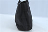 Authentic Ferragamo Nylon Leather Shoulder Hand Bag Black J5627