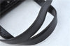 Authentic Ferragamo Nylon Leather Shoulder Hand Bag Black J5627