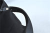 Authentic Ferragamo Nylon Leather Shoulder Hand Bag Black J5627