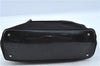 Authentic Ferragamo Nylon Leather Shoulder Hand Bag Black J5627
