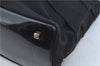 Authentic Ferragamo Nylon Leather Shoulder Hand Bag Black J5627