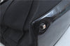 Authentic Ferragamo Nylon Leather Shoulder Hand Bag Black J5627