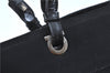Authentic Ferragamo Nylon Leather Shoulder Hand Bag Black J5627