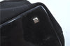 Authentic Ferragamo Nylon Leather Shoulder Hand Bag Black J5627