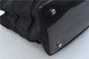 Authentic Ferragamo Nylon Leather Shoulder Hand Bag Black J5627