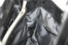 Authentic Ferragamo Nylon Leather Shoulder Hand Bag Black J5627