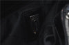 Authentic Ferragamo Nylon Leather Shoulder Hand Bag Black J5627